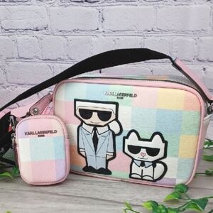 Karl Lagerfeld Blush Combo Camera Bag NWT